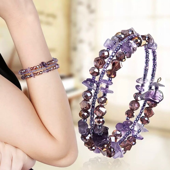 Jewelry - Bohemian Beads Crystal Charms Adjustable Bracelet